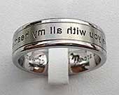Custom Outer Engraved Wedding Ring
